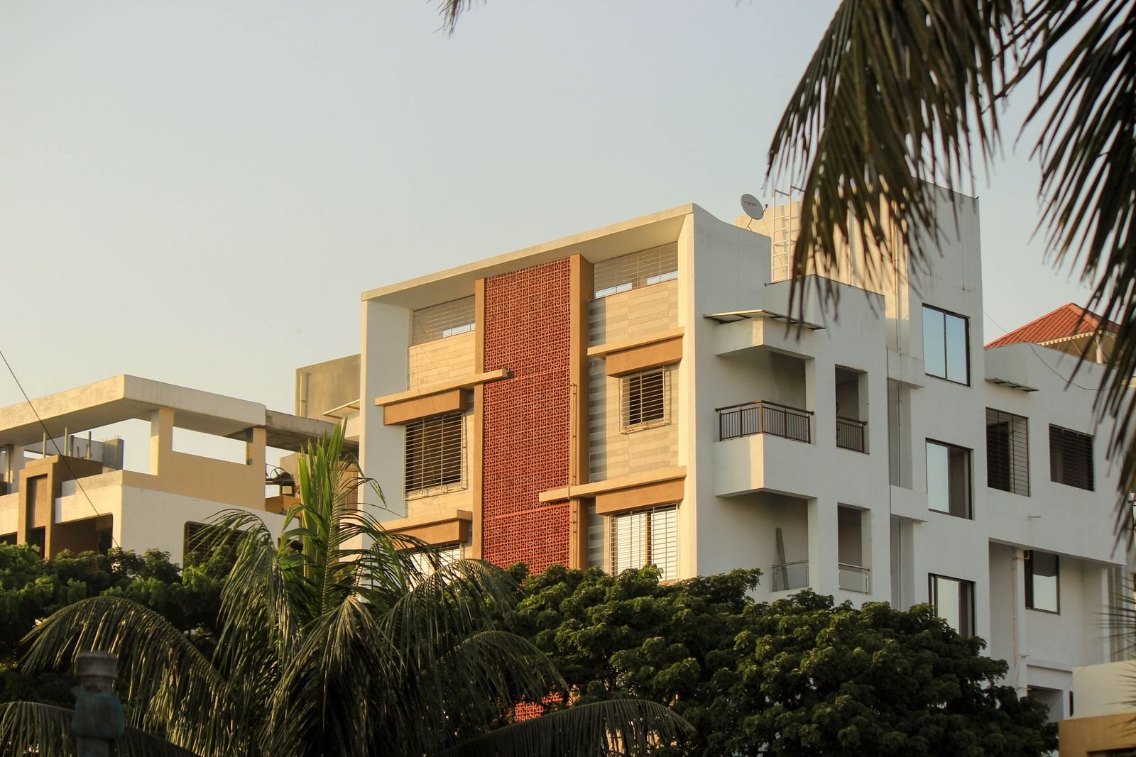 Modern residential apartment building in Nashik, Maharashtra